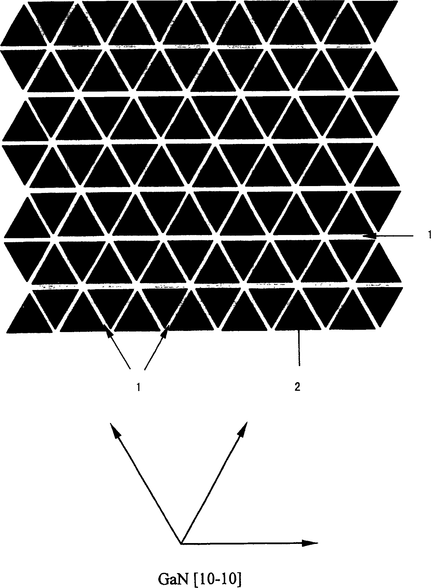 Horizontal epitaxial growing method of gallium nitride and its compound semiconductor