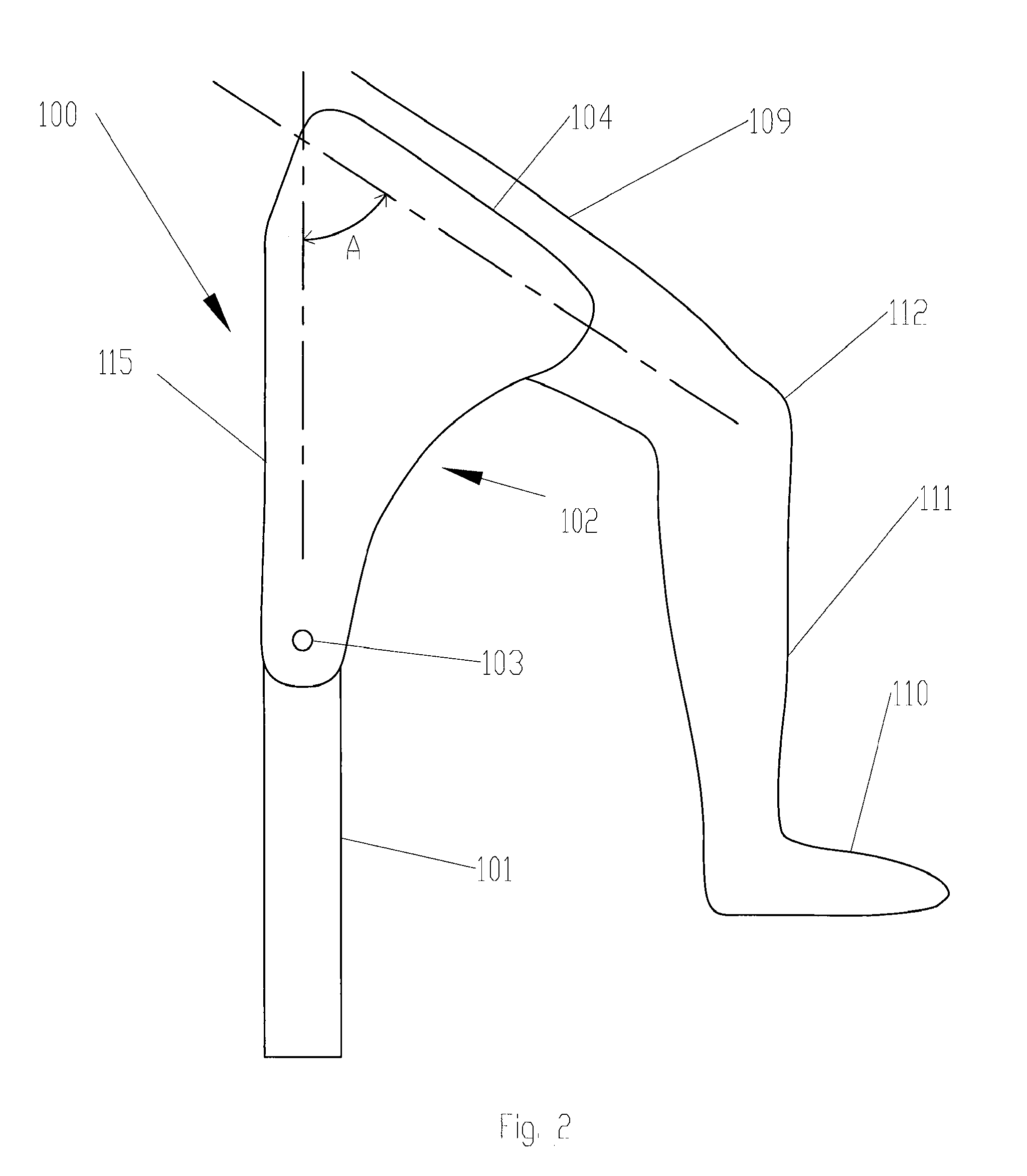 External walking assist device for those with lower leg injuries