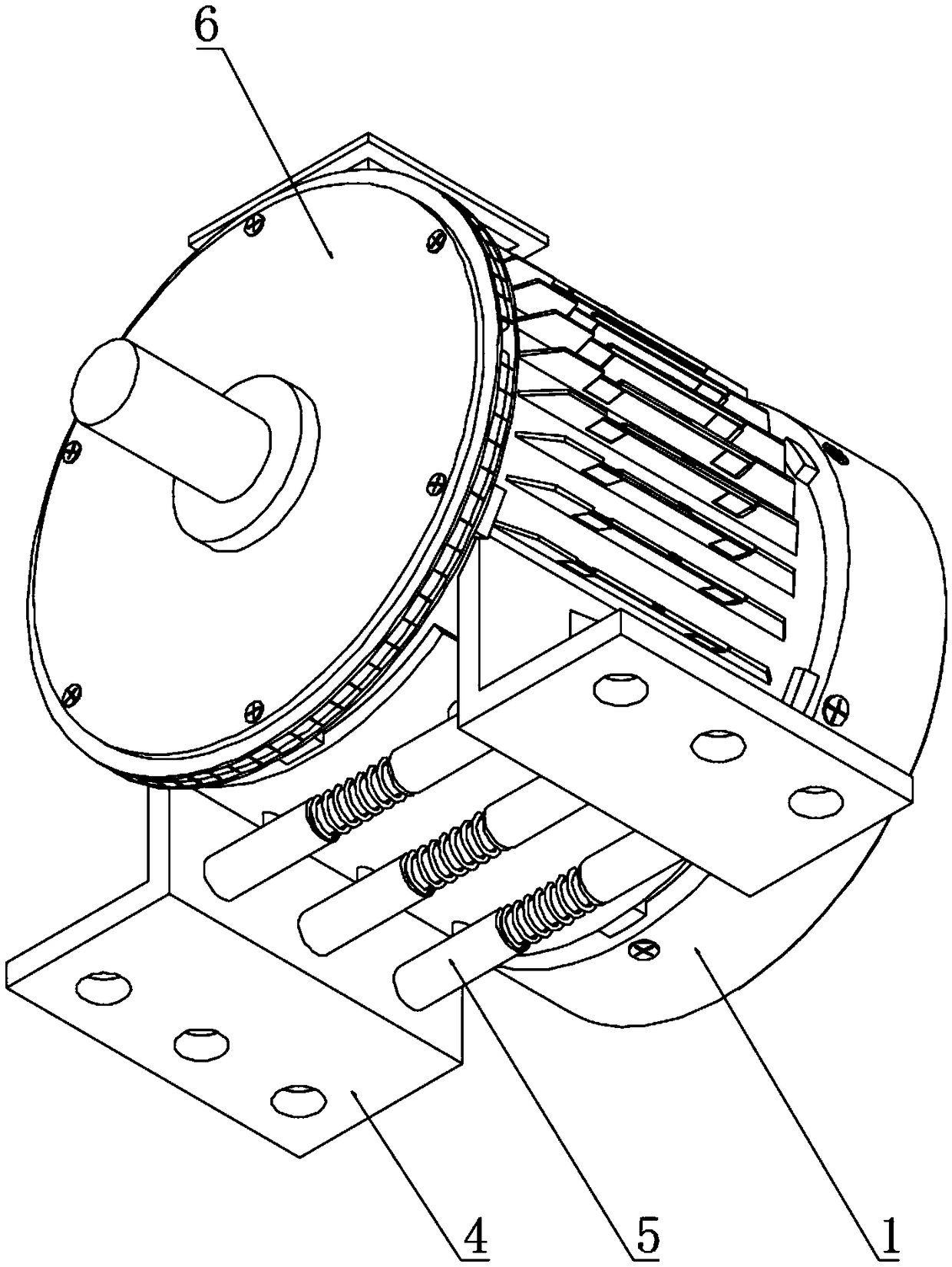 Motor with damping function