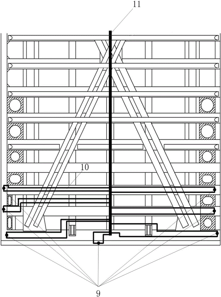 Method for constructing fiber crack sensor on miter gate