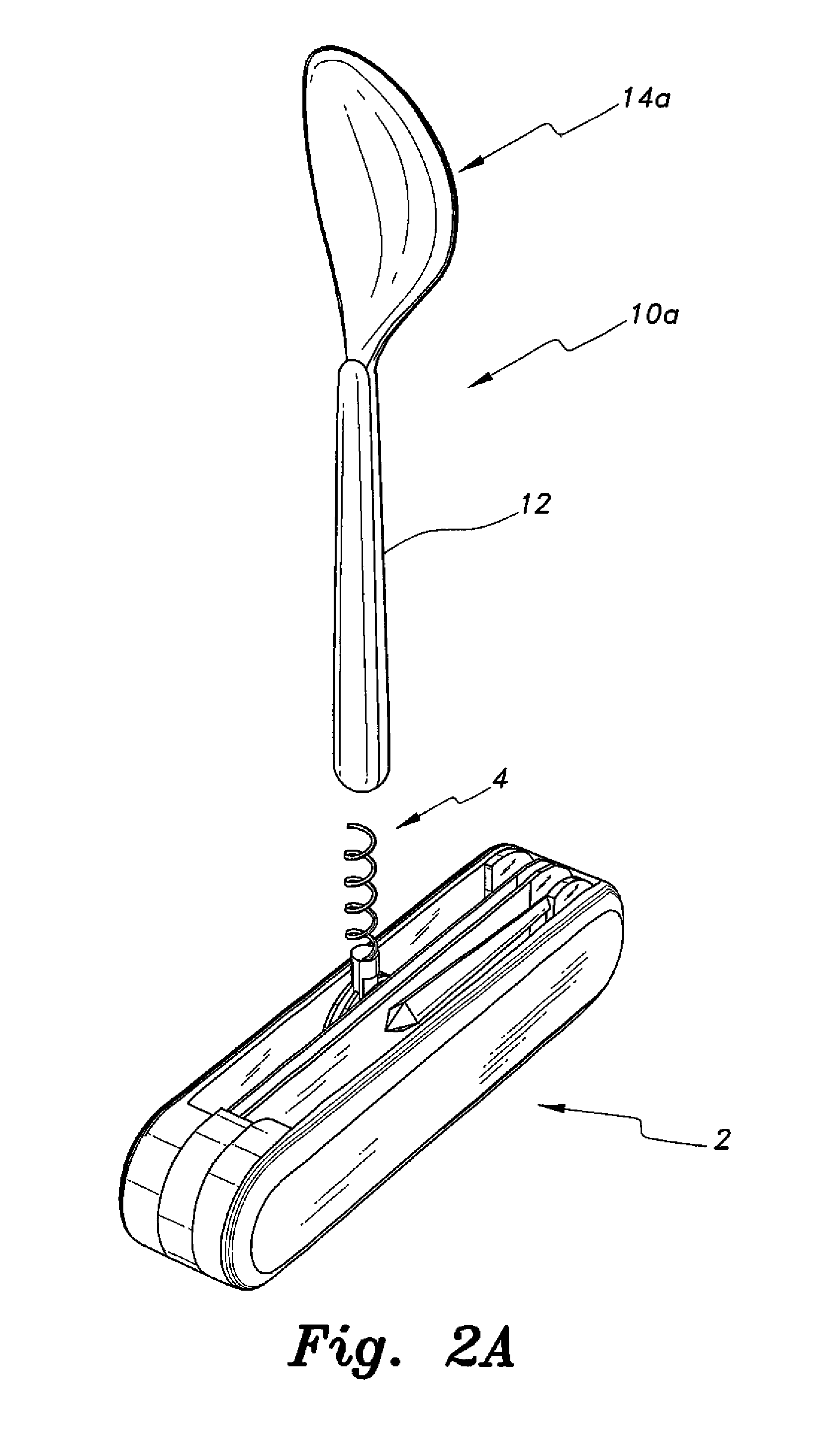 Utensil attachments for portable knife assembly