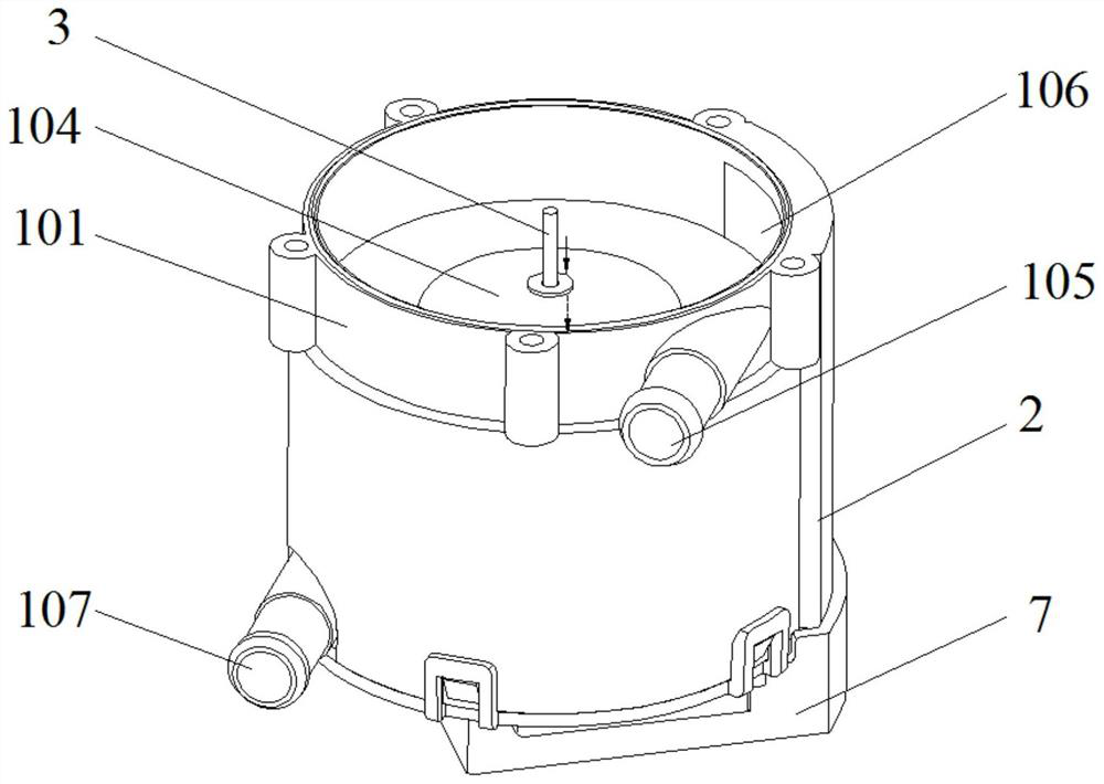 Treating agent feeding device and washing equipment