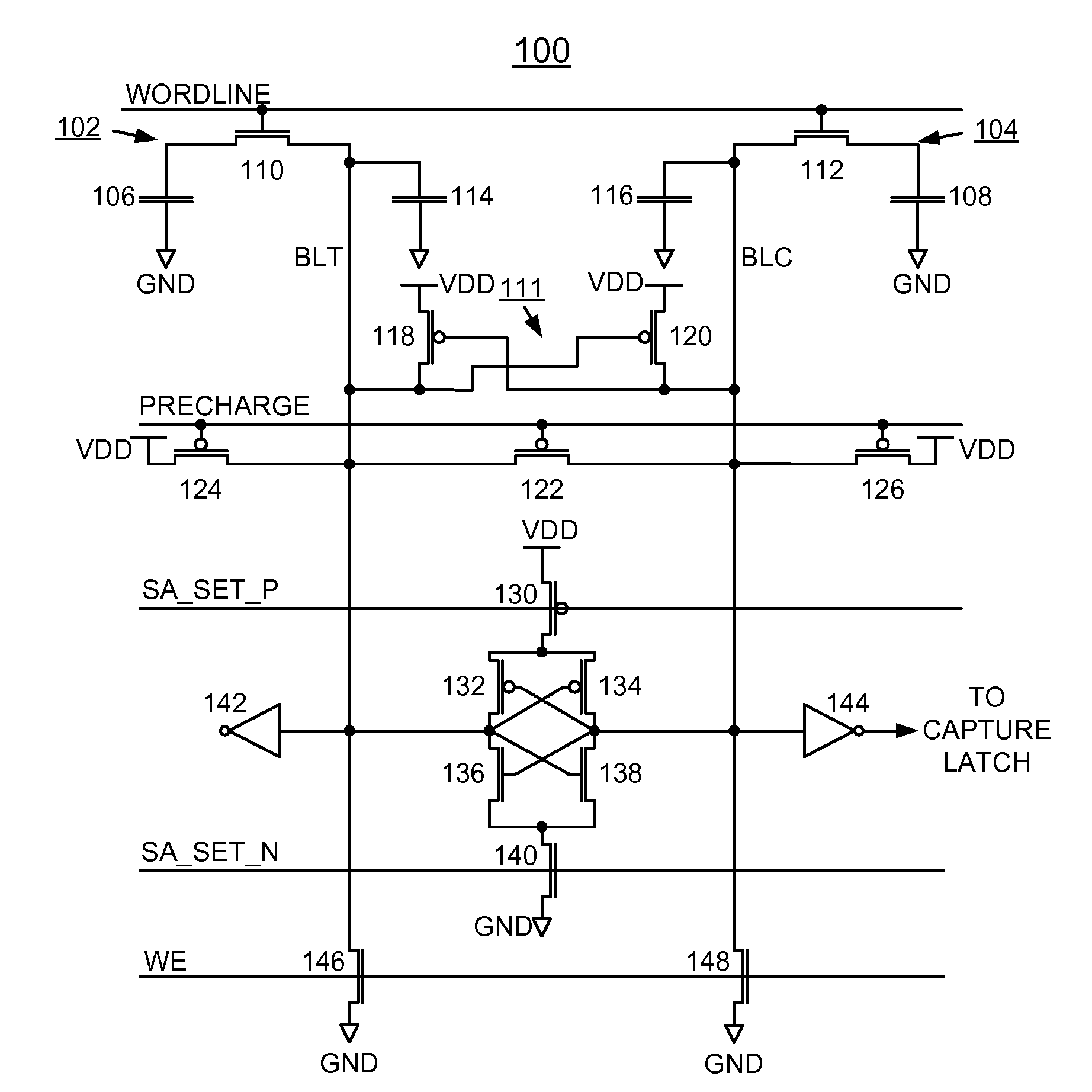 Implementing physically unclonable function (PUF) utilizing edram memory cell capacitance variation