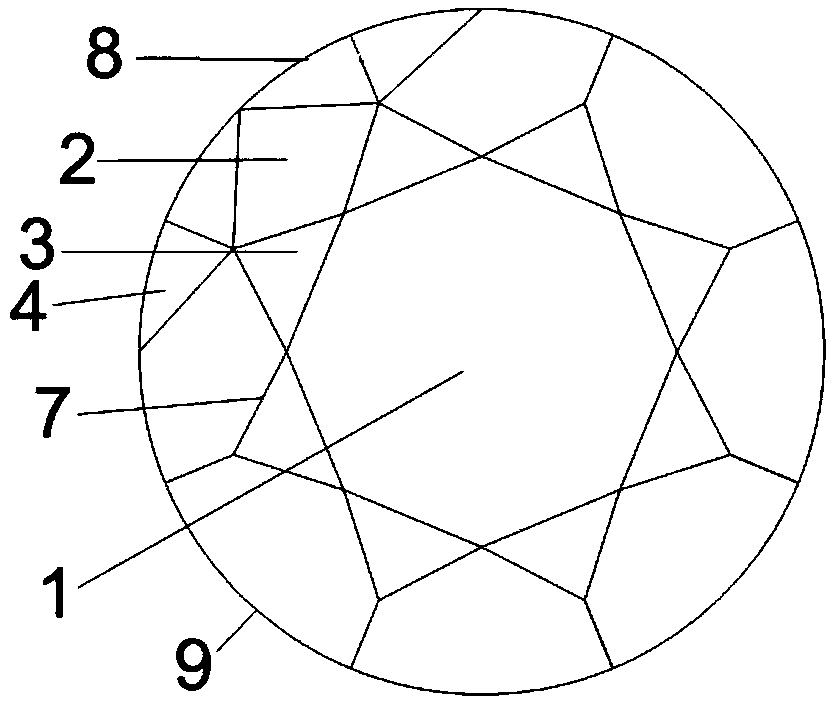 A round diamond with a heart image effect