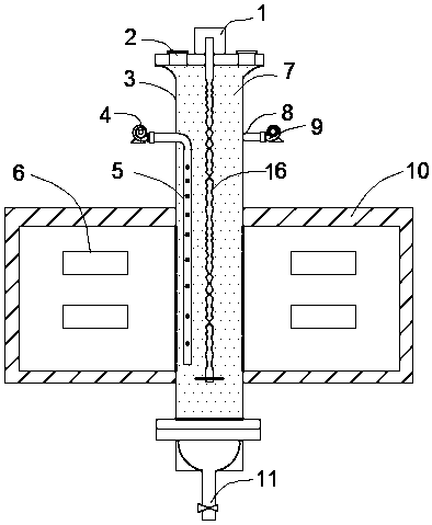 Environment-friendly wastewater denitrification treatment device and use method thereof