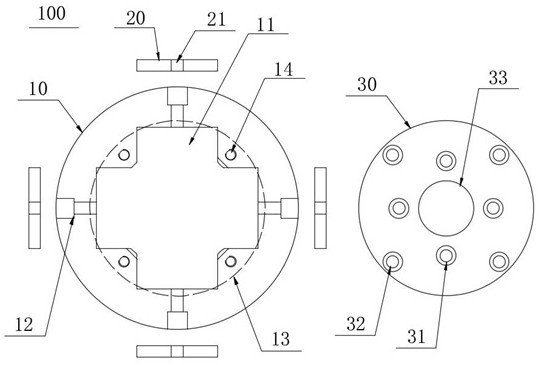 Method for machining forging die of radial forging machine through machining jig