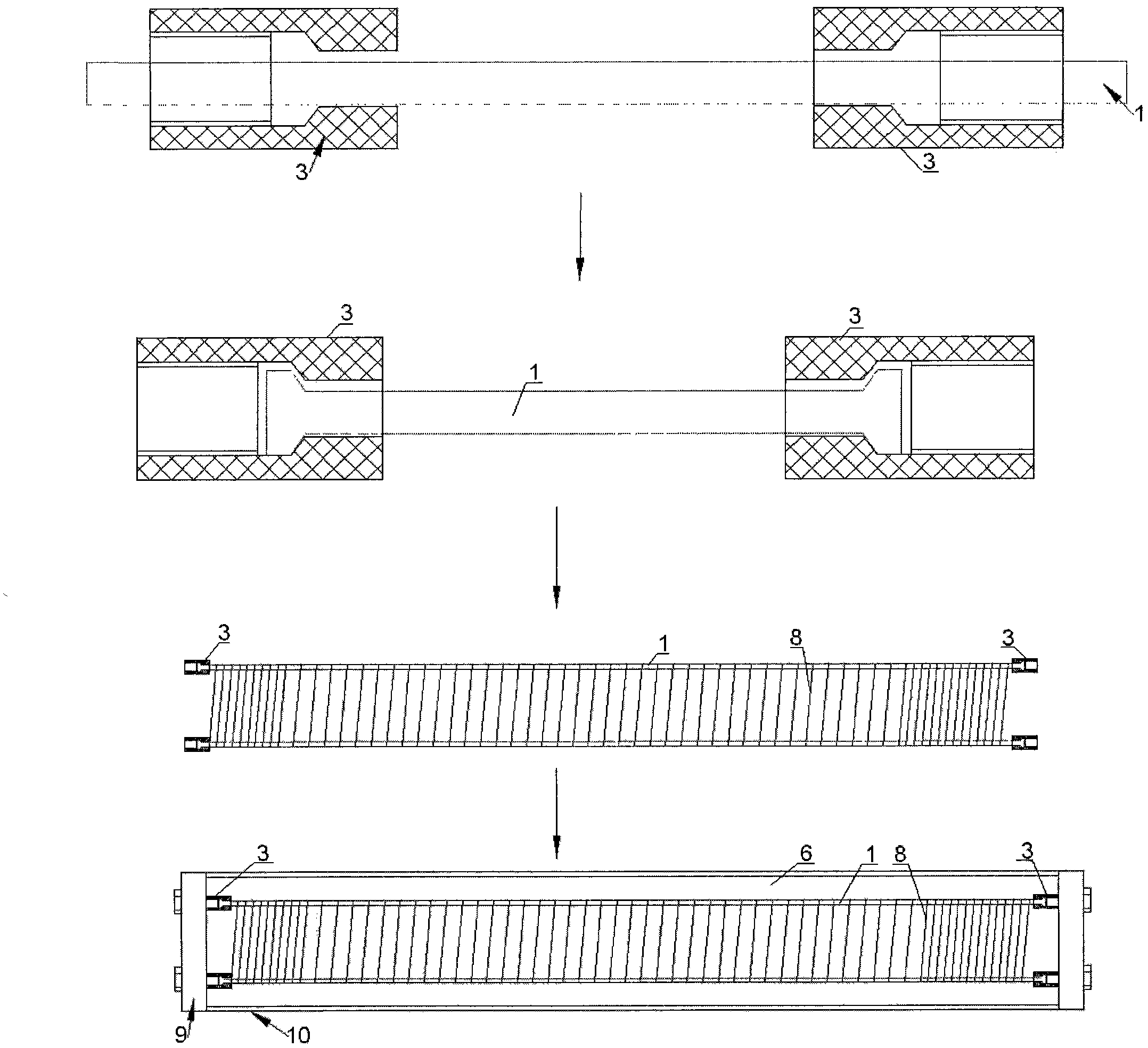 Fast pile connecting method for prestressed concrete precast piles and lock-type connector pile