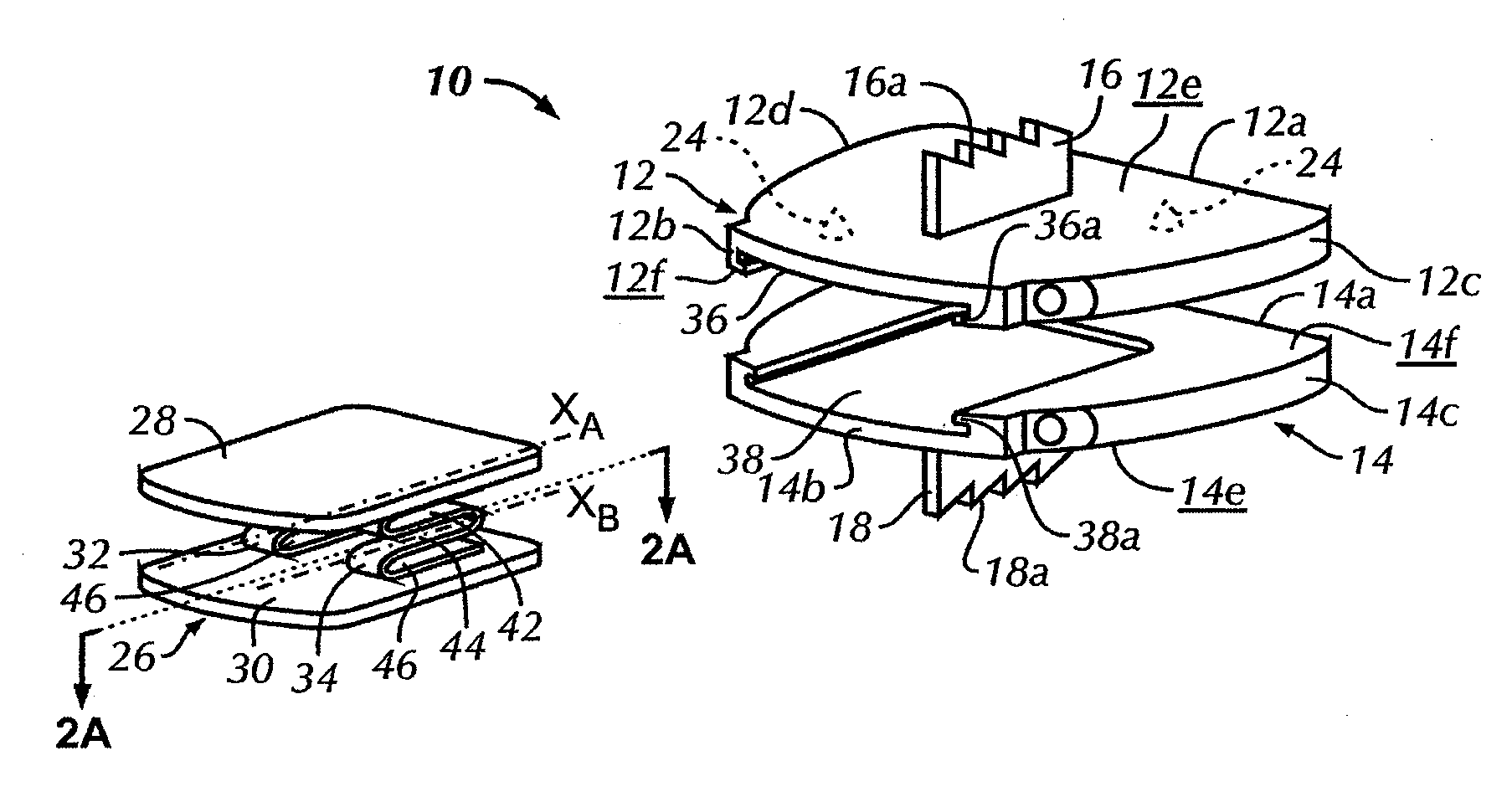 Total disc replacement with w-shaped spring elements