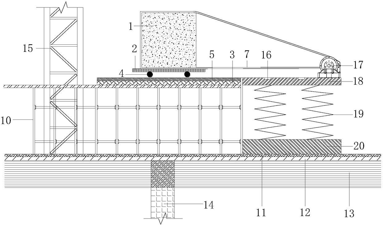 Deep foundation pit support dismounting system and construction method