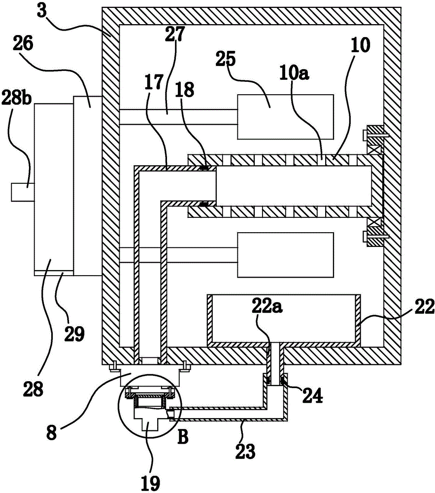 Printing device of printing face fabric