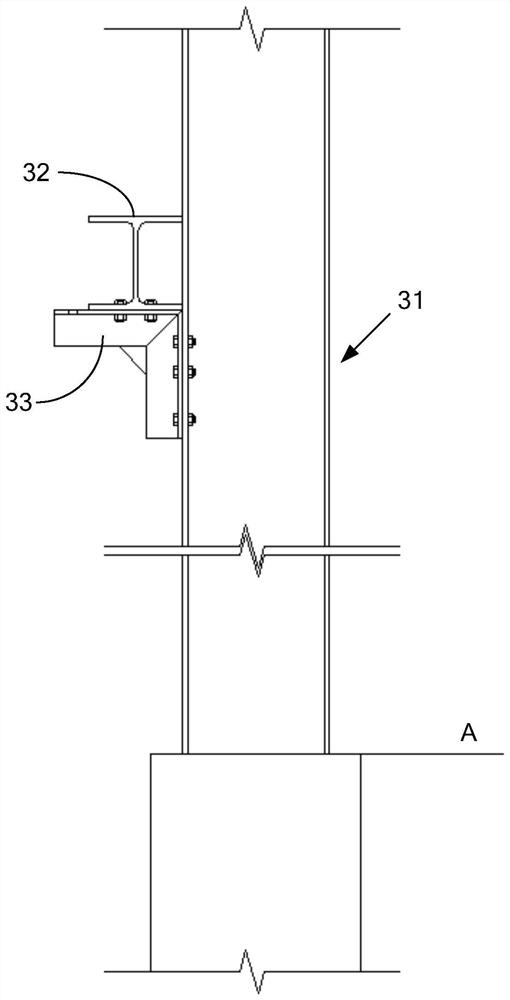 Steel support and steel trestle integrated structure and construction method thereof