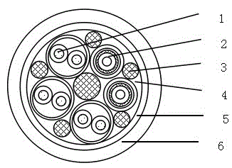 Watertight towing photoelectric composite cable and preparation method thereof