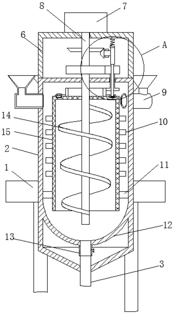 A mixing drum for rust remover production