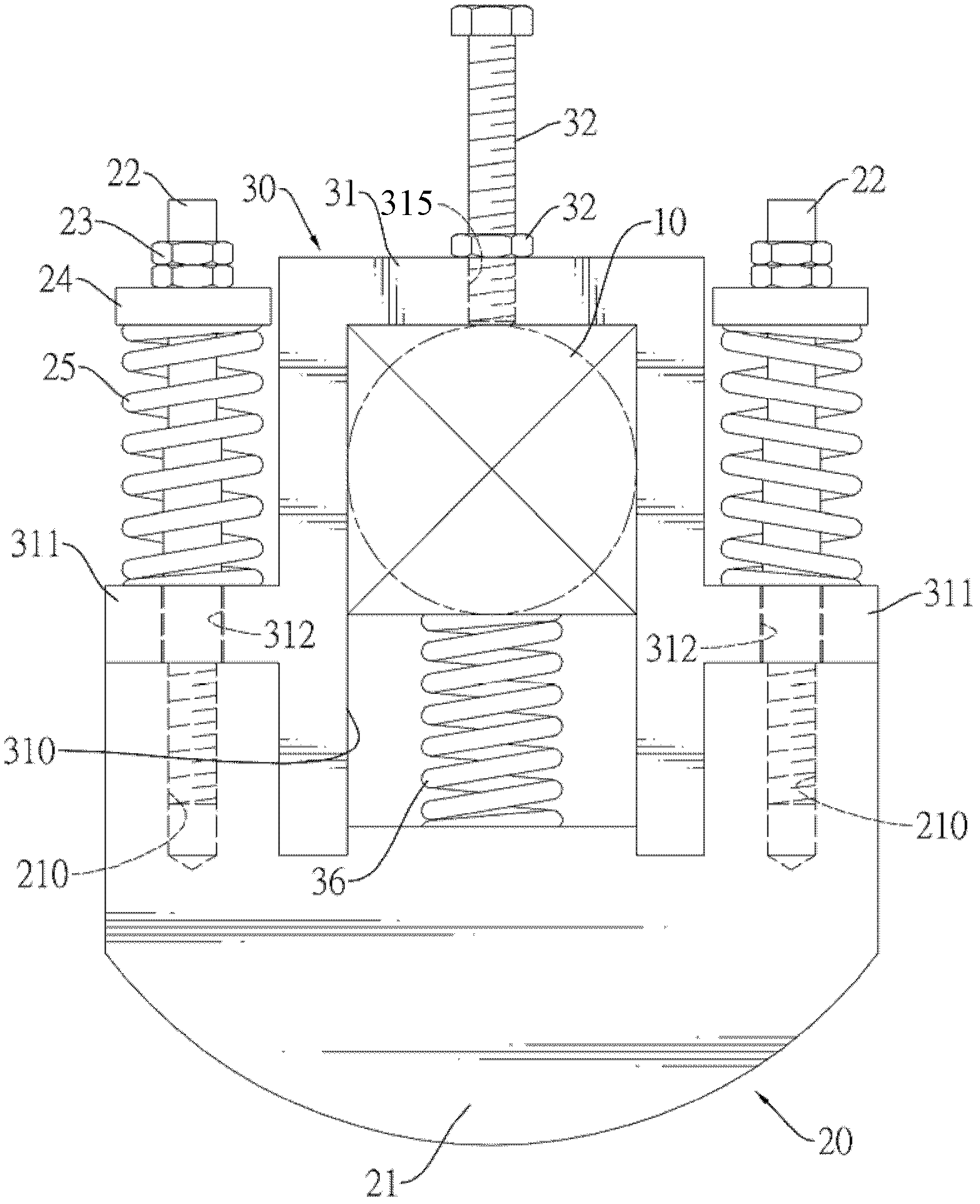 Self-adaption amplitude adjustable inertia vibration device