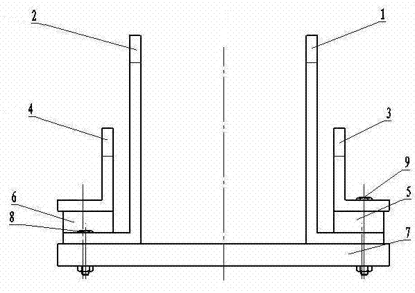 Automatic overturn supporting device for crank shaft blank