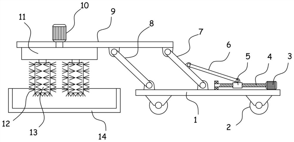 A device for cleaning the inner wall of drinking water trough for livestock breeding