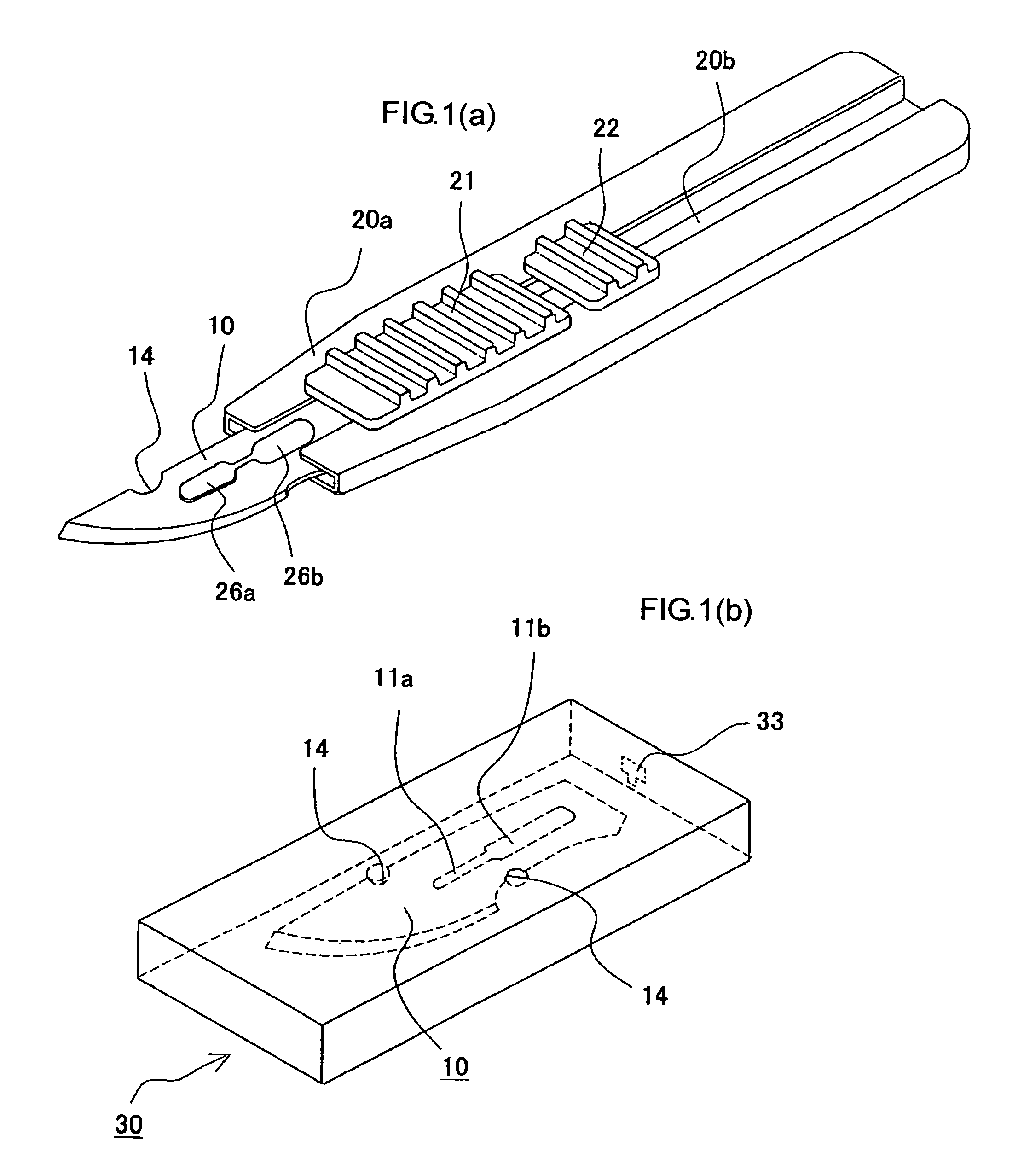 Holder for a surgical knife blade