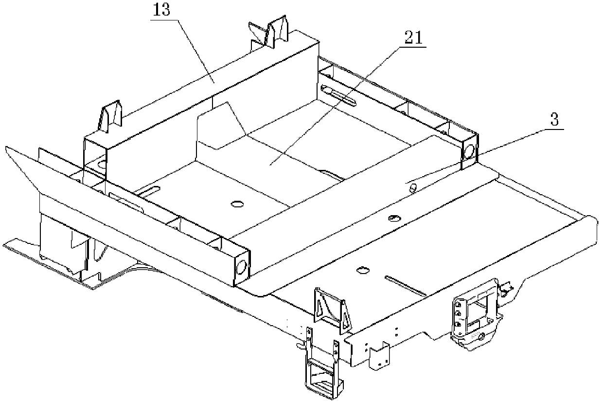 Heavy-load double-layer-loaded container rail wagon