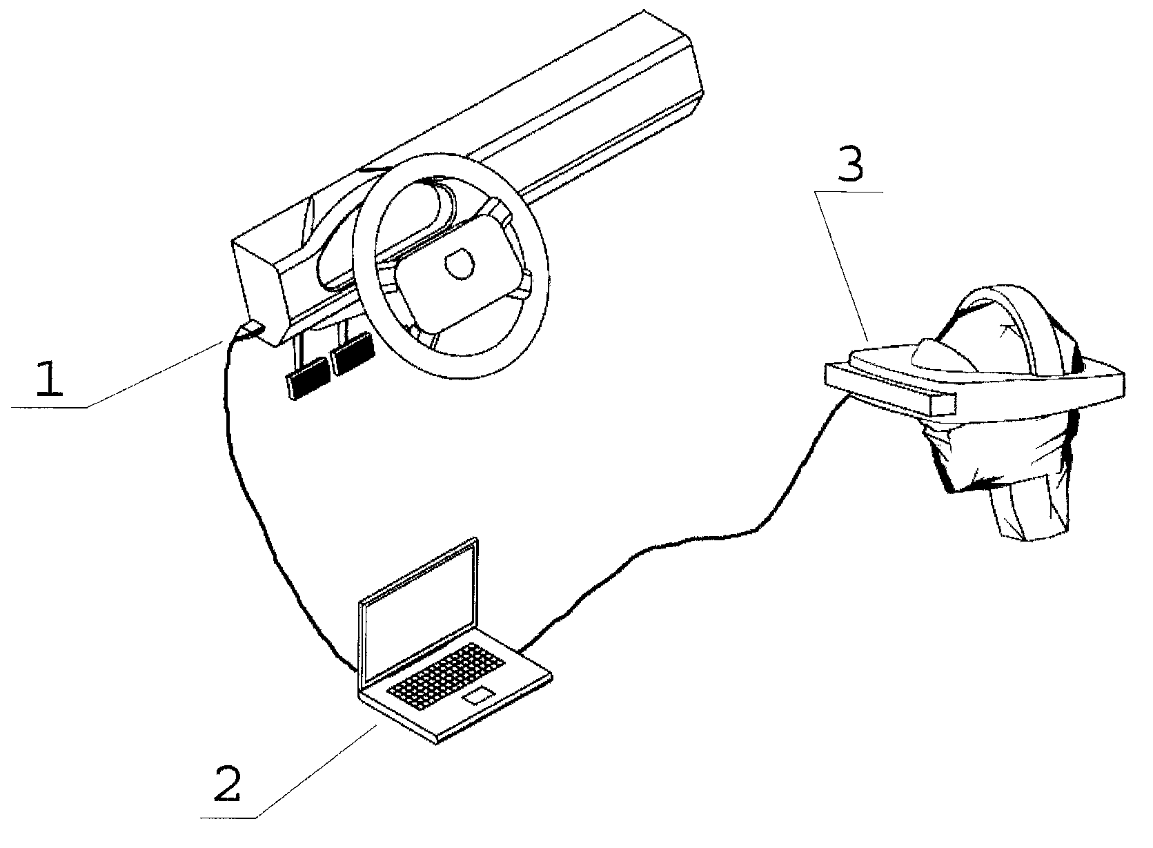 Simplified portable in-the-vehicle road simulator