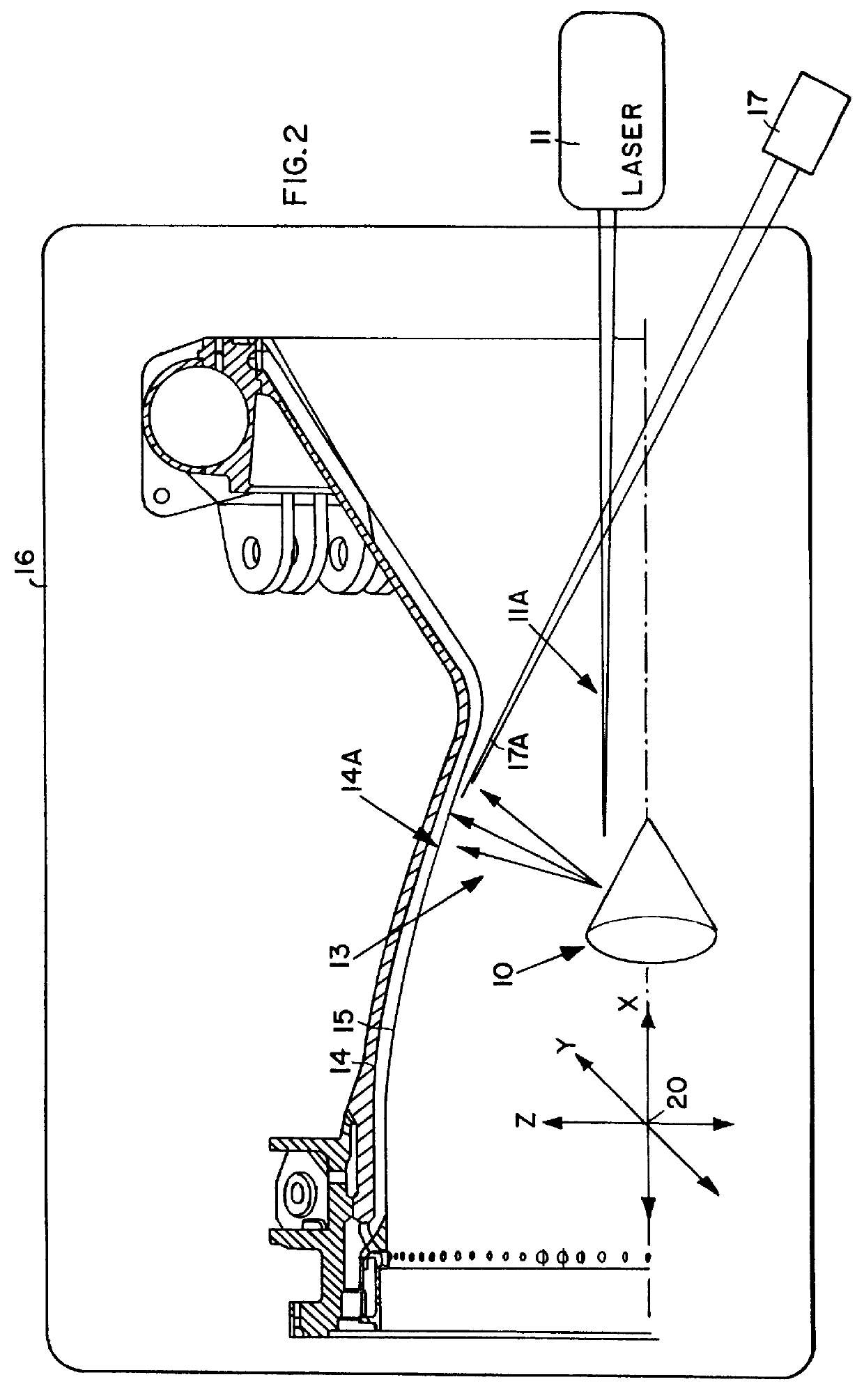 Method of forming metal, ceramic or ceramic/metal layers on inner surfaces of hollow bodies using pulsed laser deposition