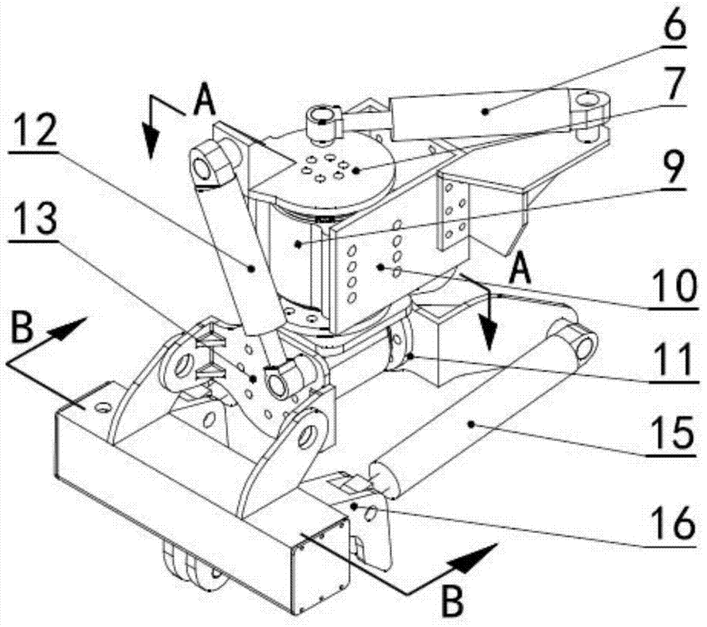 A mechanical arm device for changing the liner of a ball mill