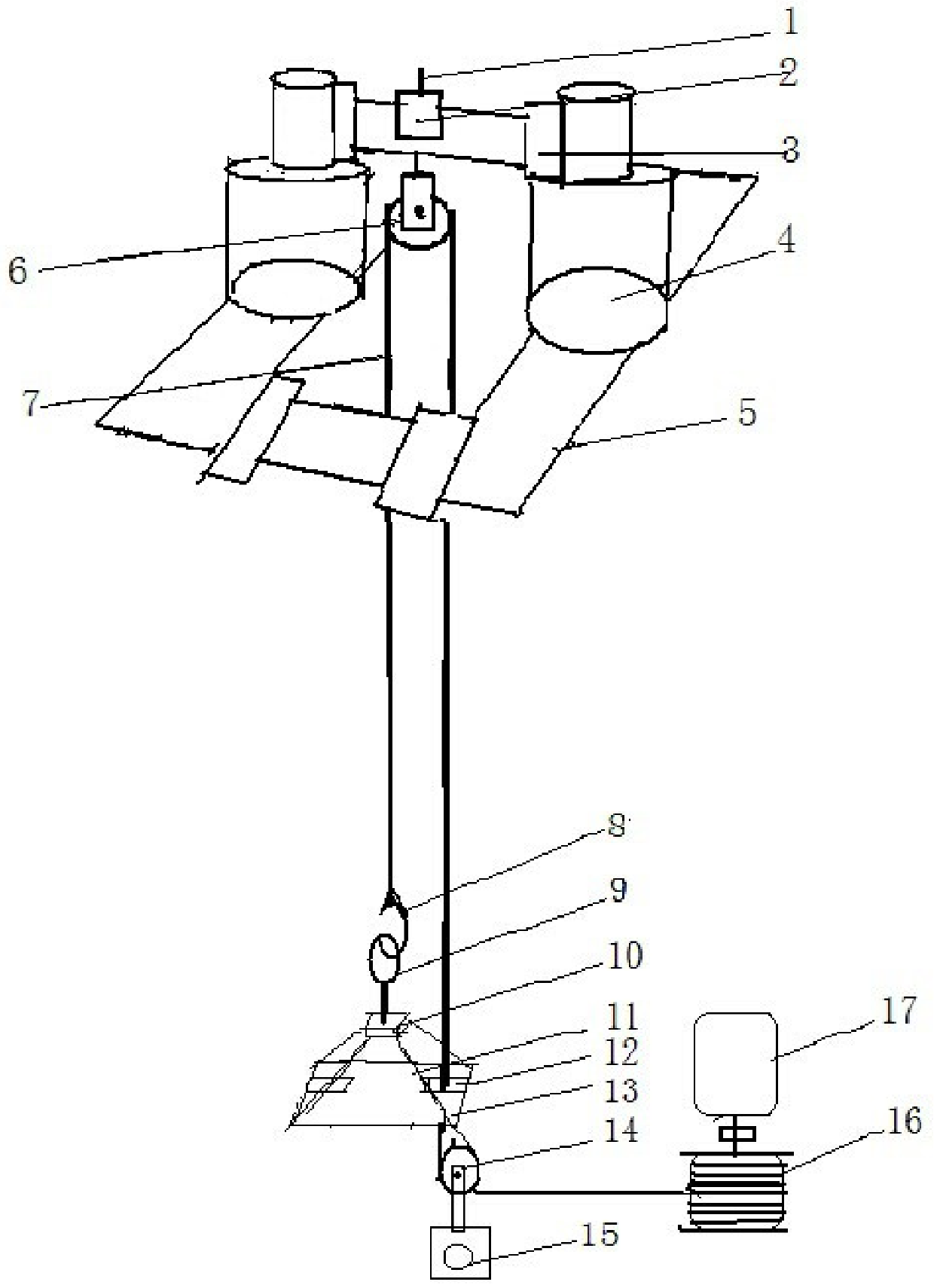 Elevator shaft construction device and construction method