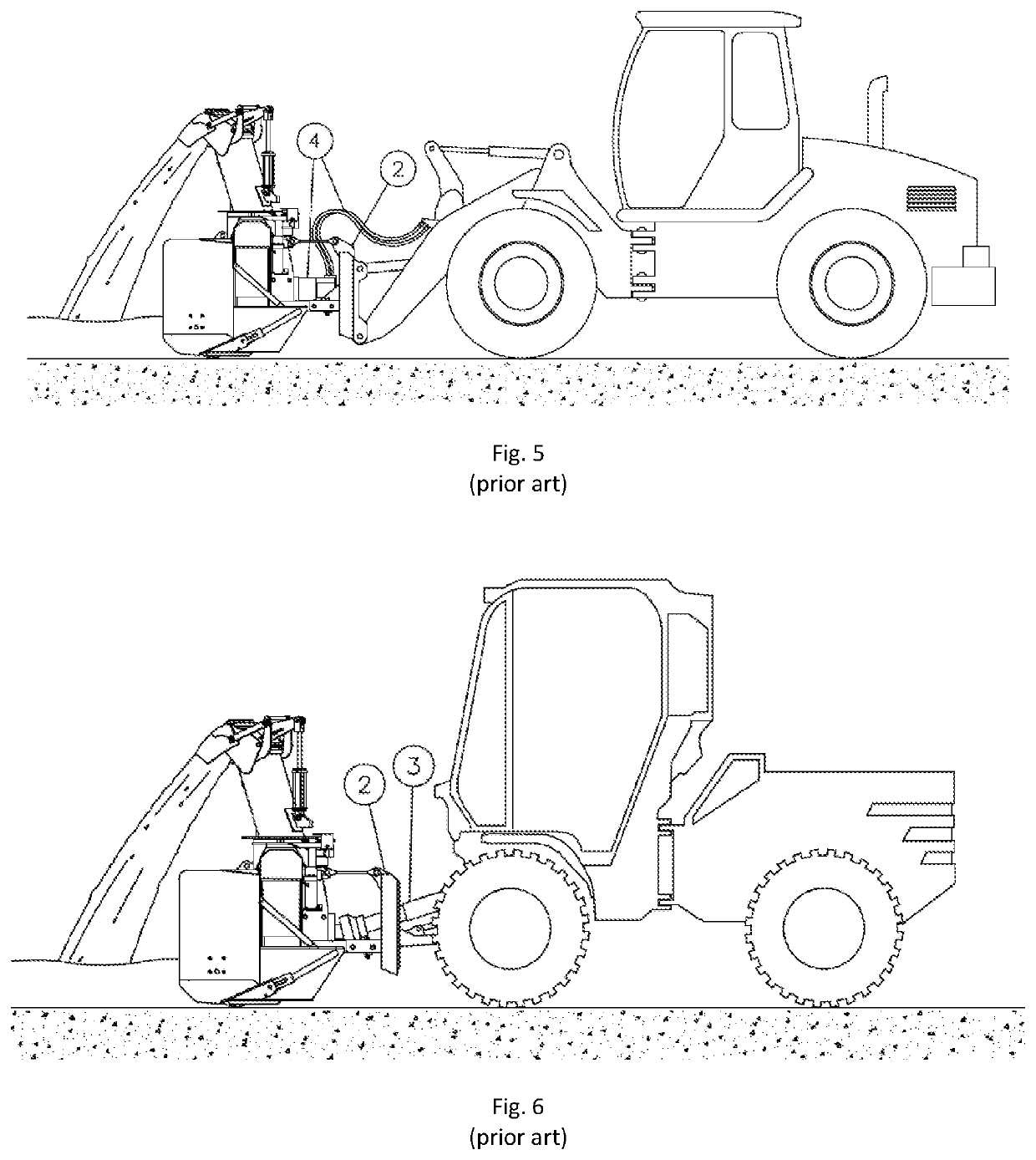 Driving system for at least one auger, kit and method for the installation of same, and snow removal device provided with same