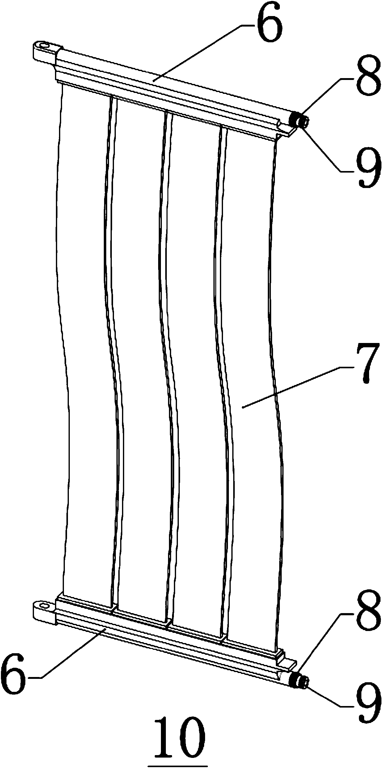 High-packing-density hollow fiber membrane component and membrane unit