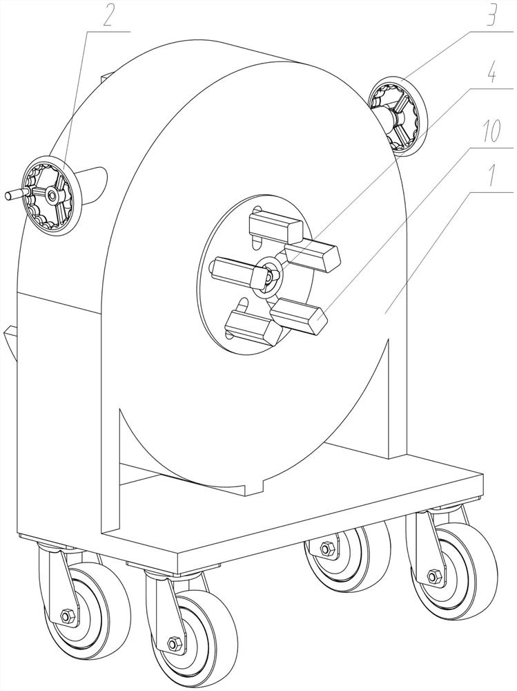 Adjustable supporting device for mounting automobile tire