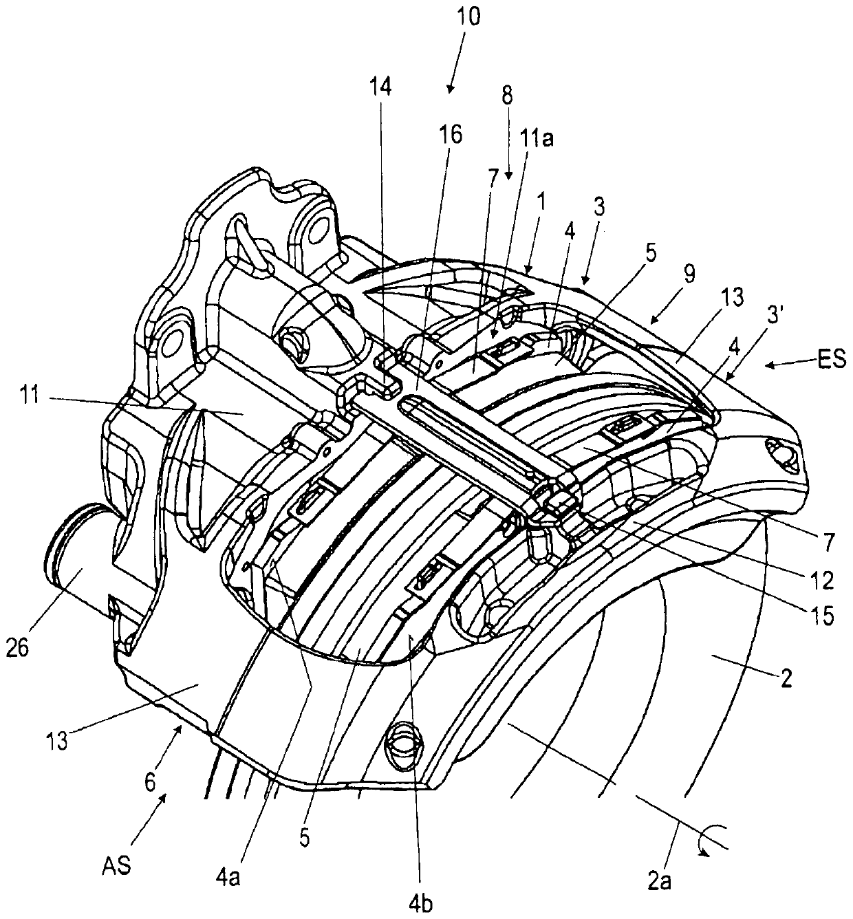 Disc brake for a utility vehicle, and brake pad set