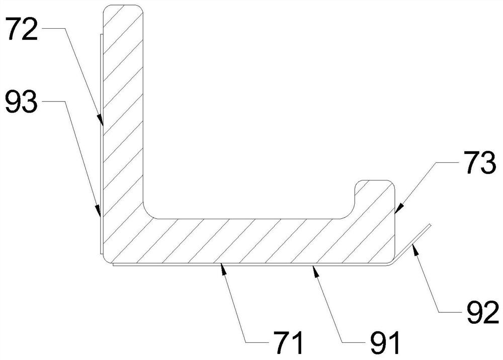 Film pressing mechanism and film pressing method of profile film sticking machine