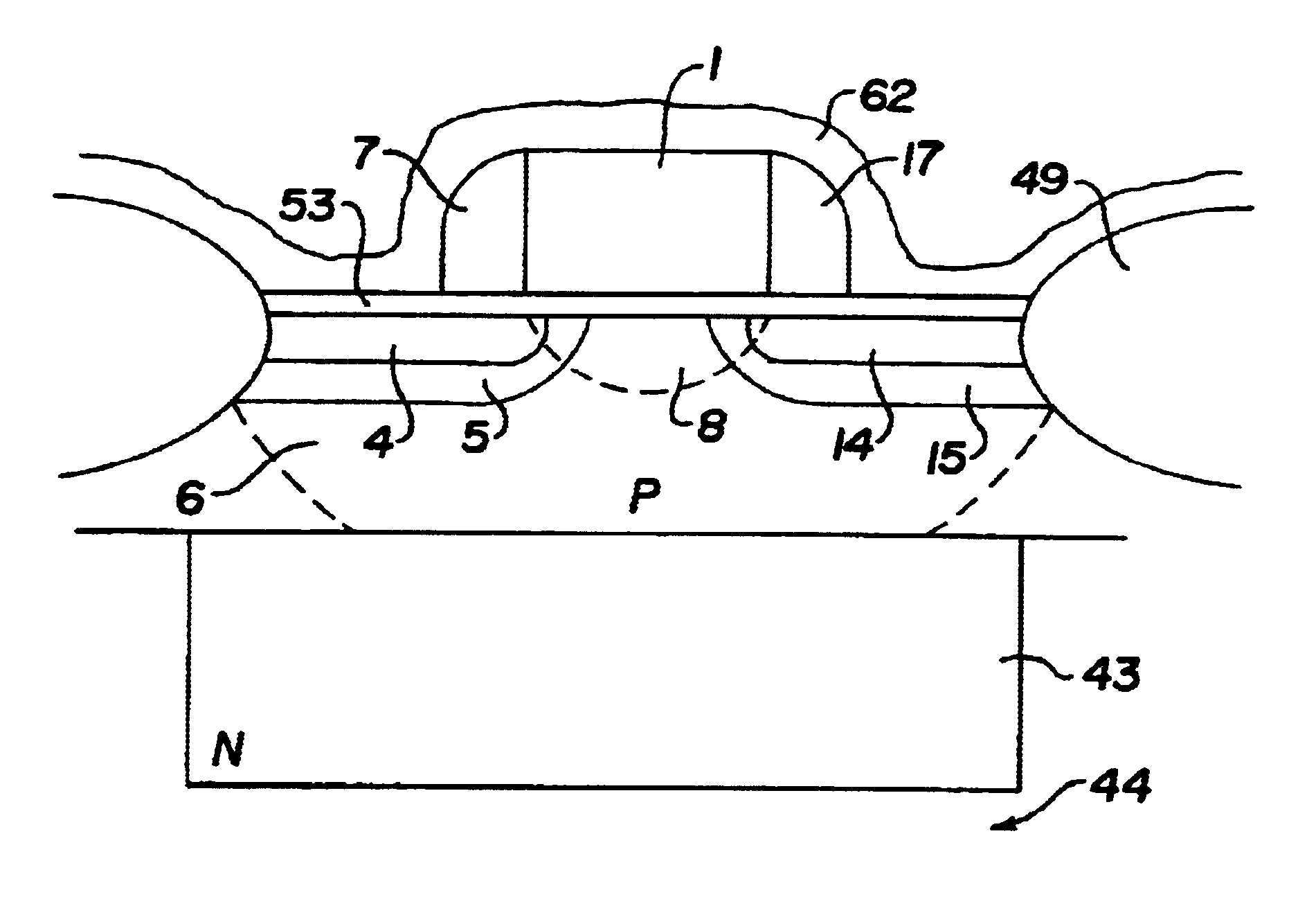 Enhanced EPROM structures with accentuated hot electron generation regions