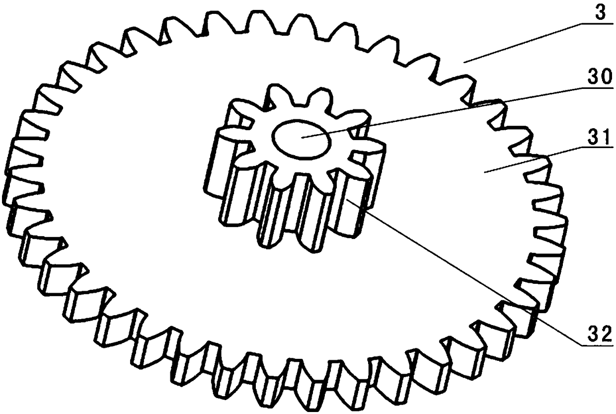 Reducer gear box for angle rotation limit