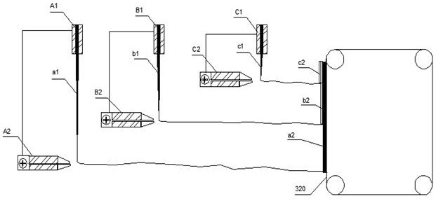 A preparation system of composite fiber nonwoven fabric with gradient distribution structure