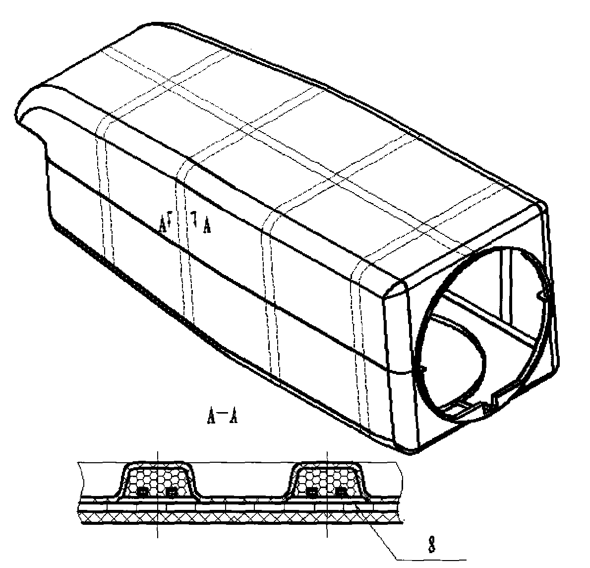 Grid type reinforcing structure