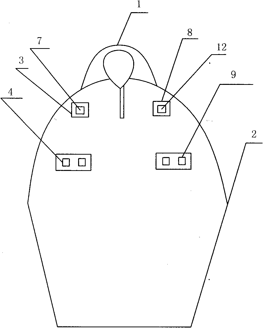 Rain cape with safety warning function