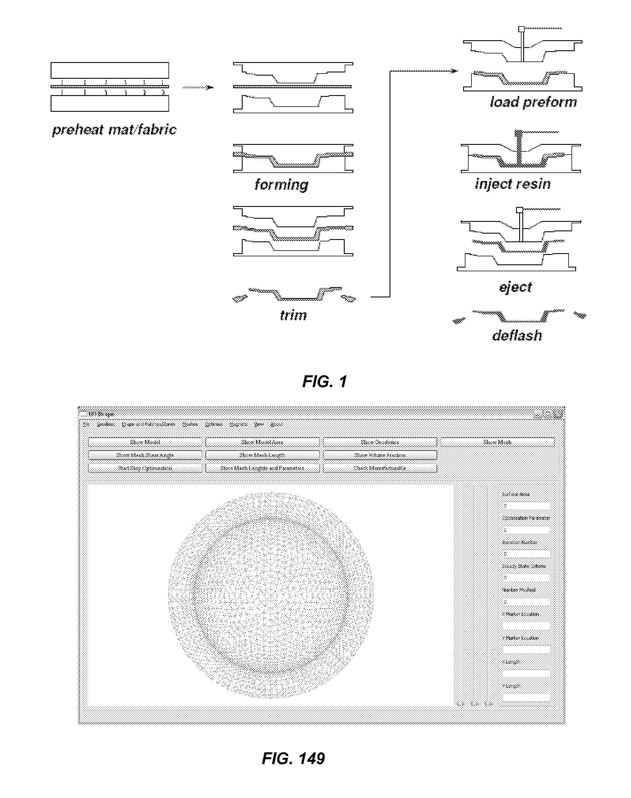 Novel composite parts, methods and apparatus for manufacturing the same