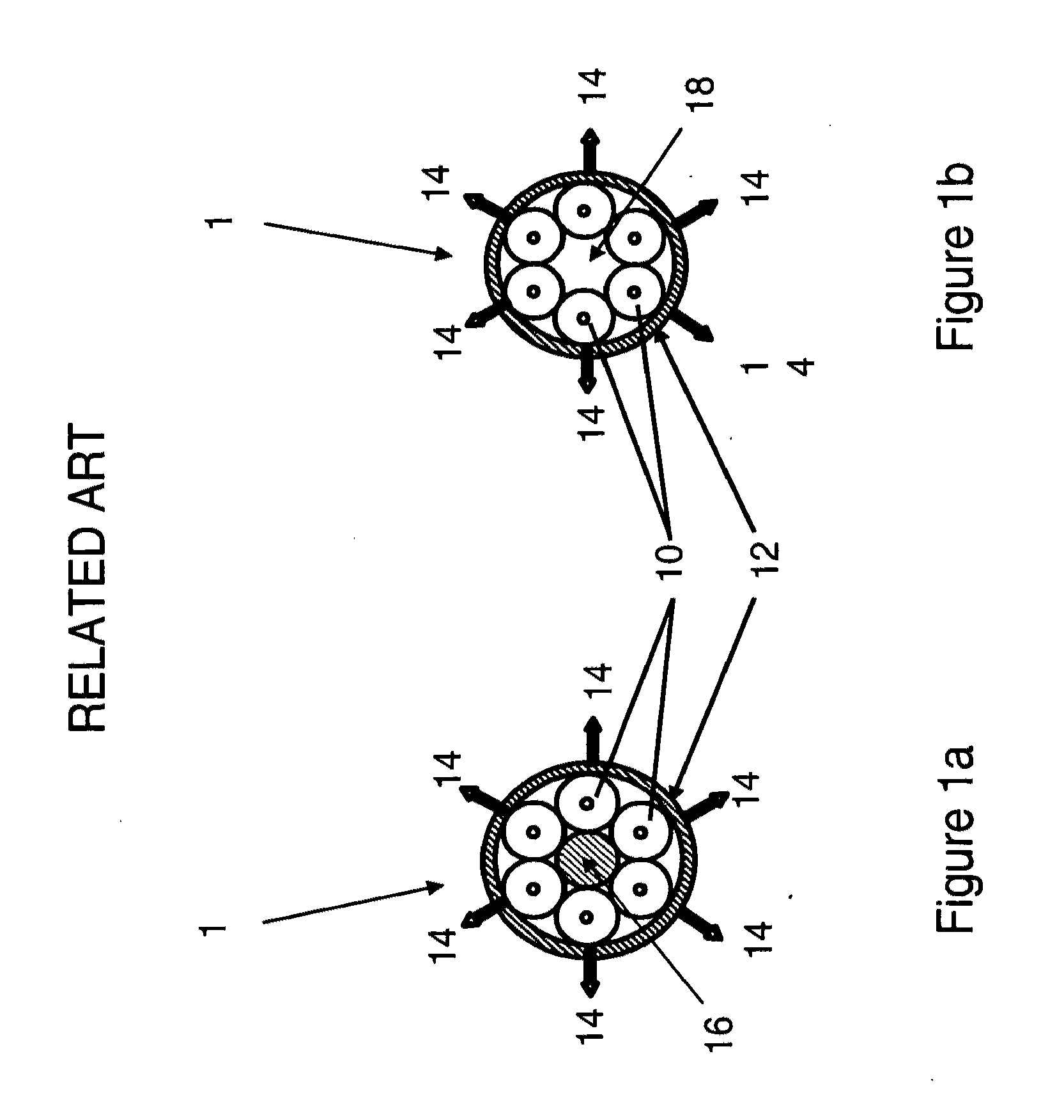 Multi-core low reflection lateral output fiber probe