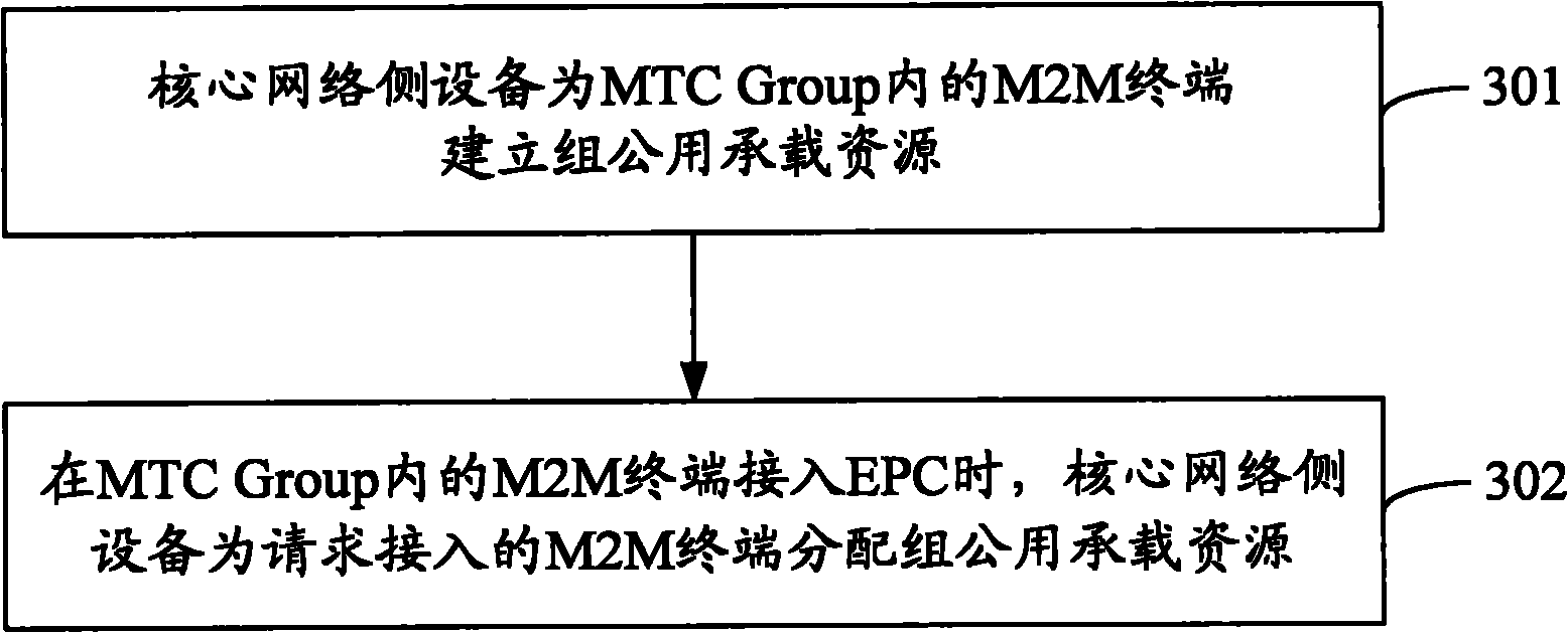 Public bearer establishment method, data transmission method and core network side equipment