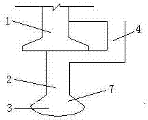 Construction method of rear-embedded pile foundation