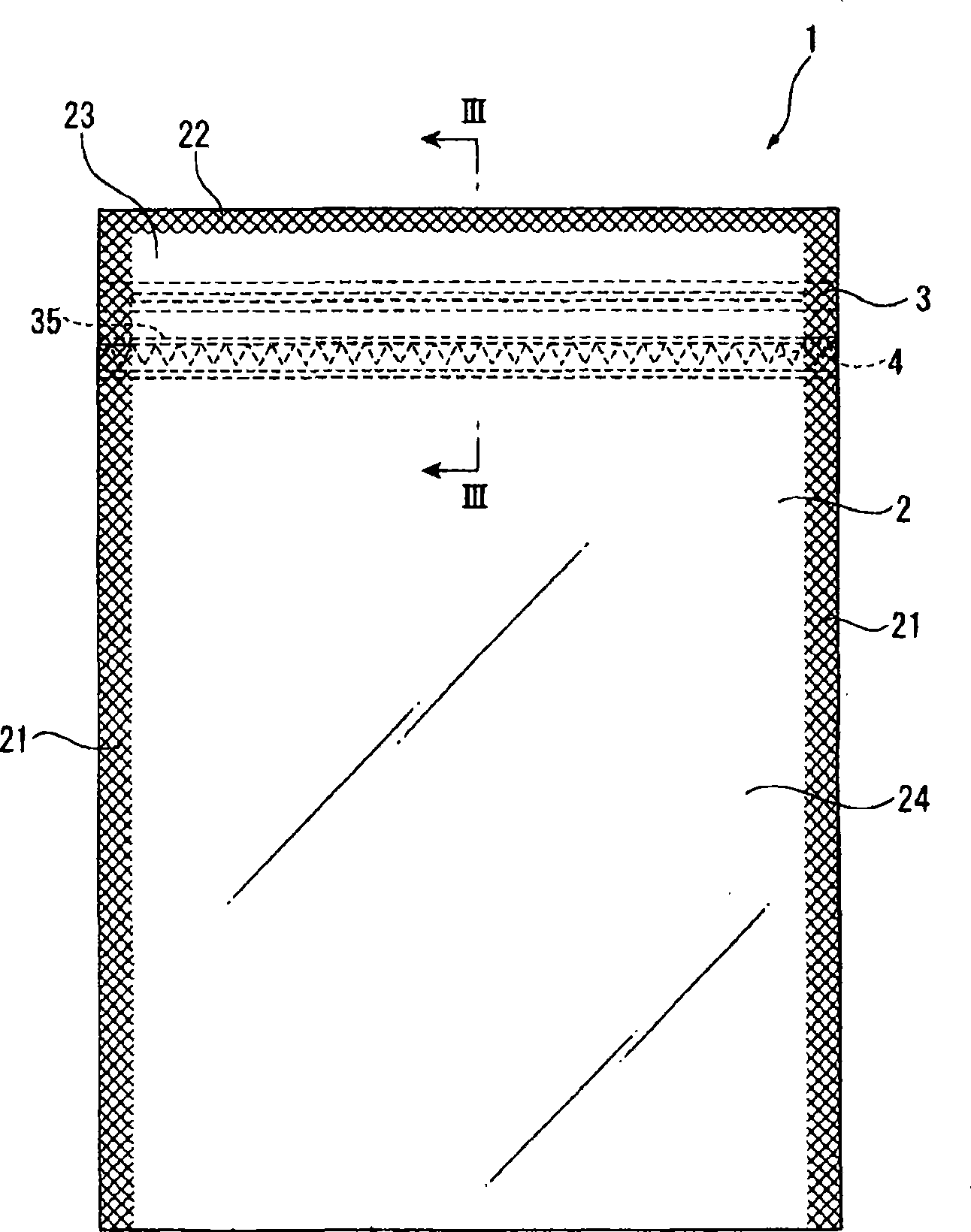 Packaging bag with fastener tape