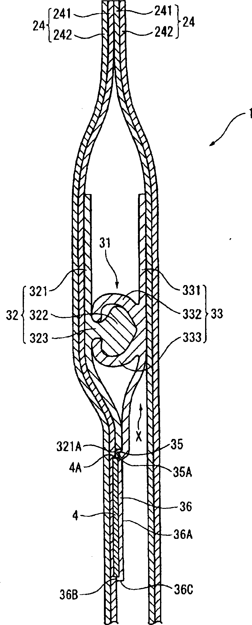 Packaging bag with fastener tape