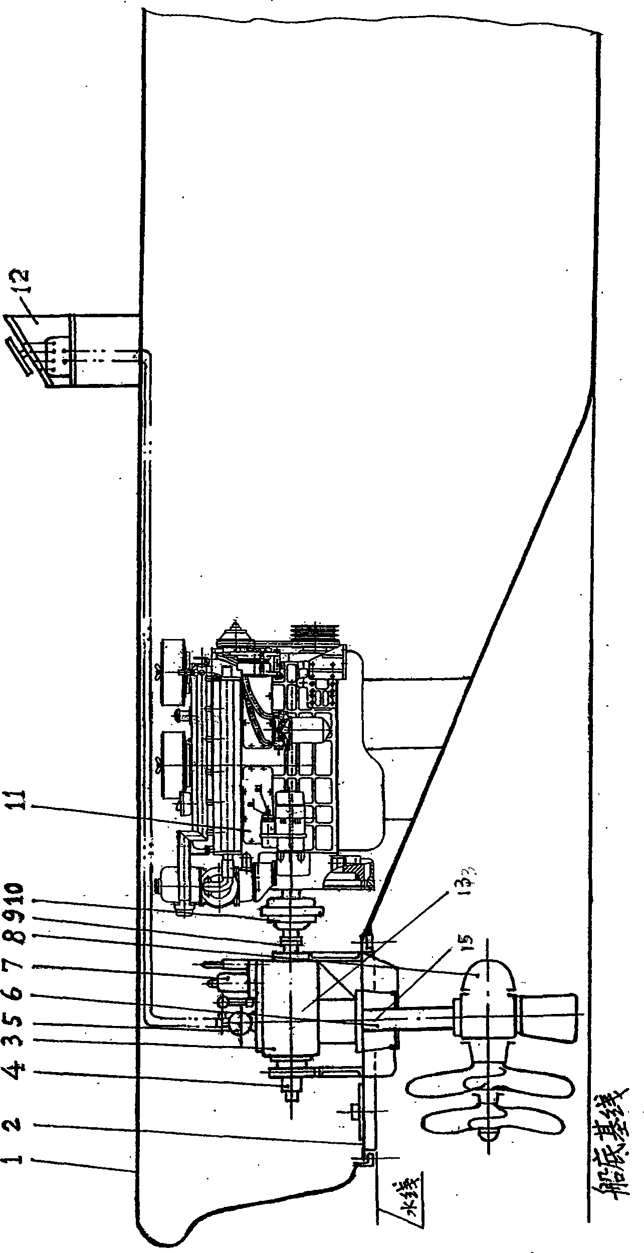 360-degree all-revolving shipping pairing rotating paddle propulsion unit