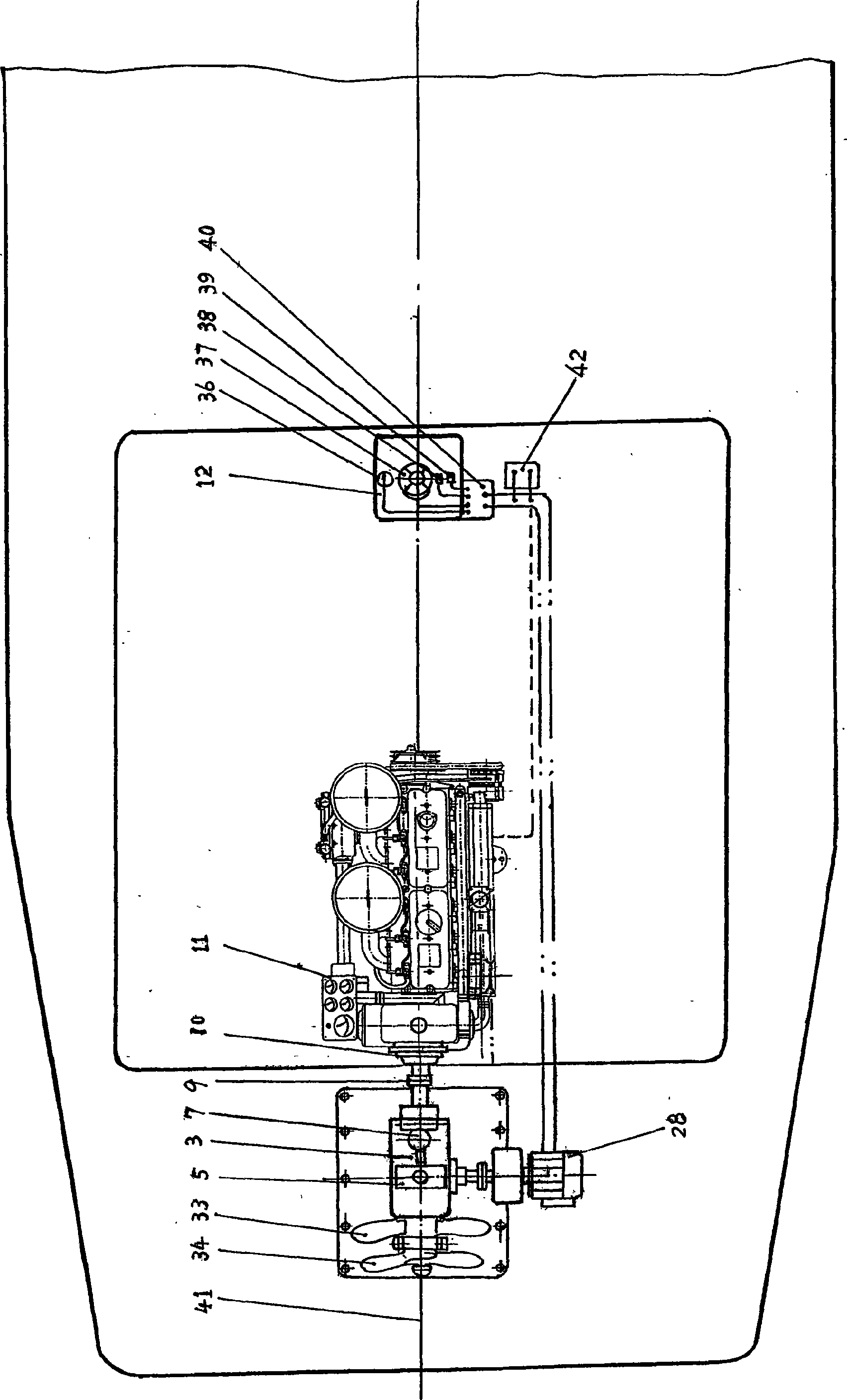 360-degree all-revolving shipping pairing rotating paddle propulsion unit