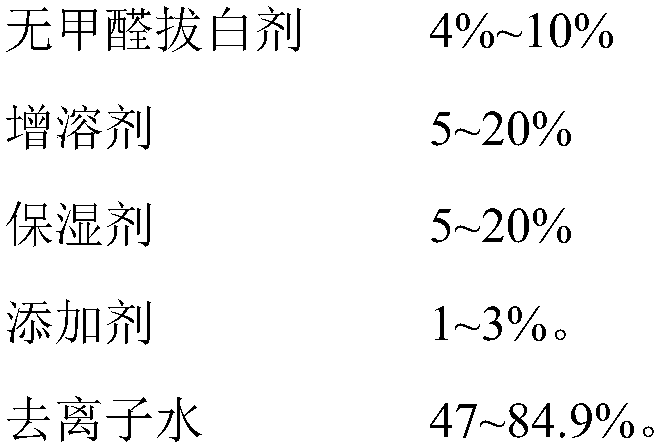 A kind of discharge printing composition