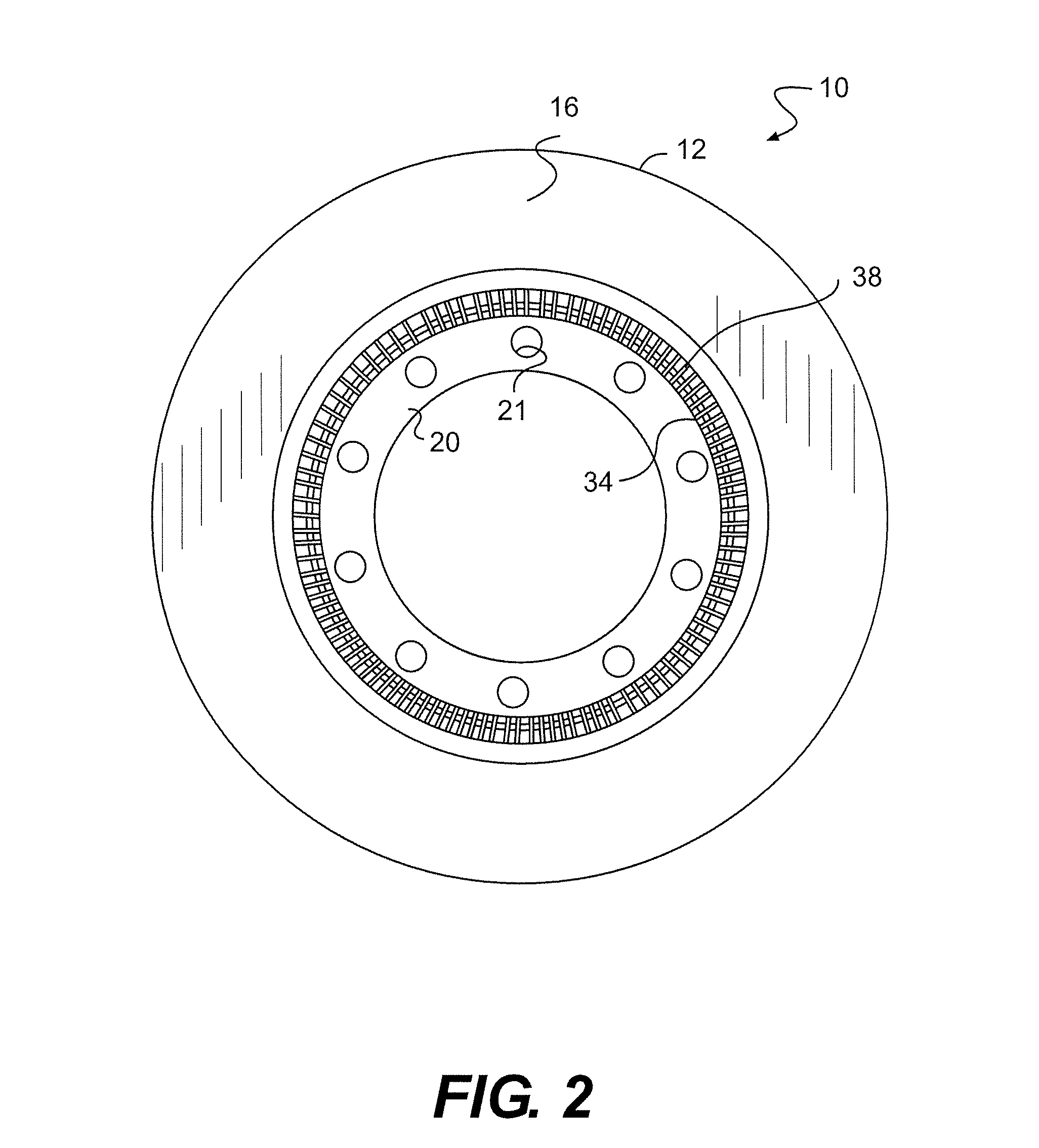 Anti-lock brake device for use with a brake rotor disc