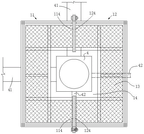 Steel tube concrete column high-altitude construction safety protection system