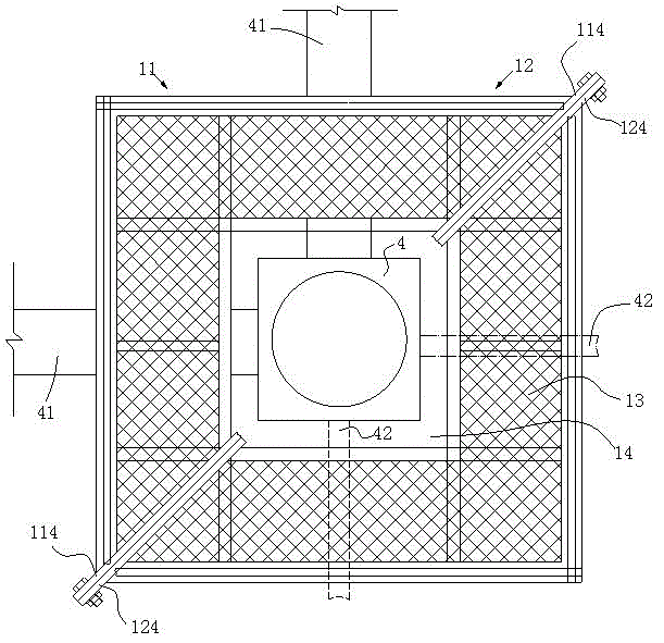 Steel tube concrete column high-altitude construction safety protection system