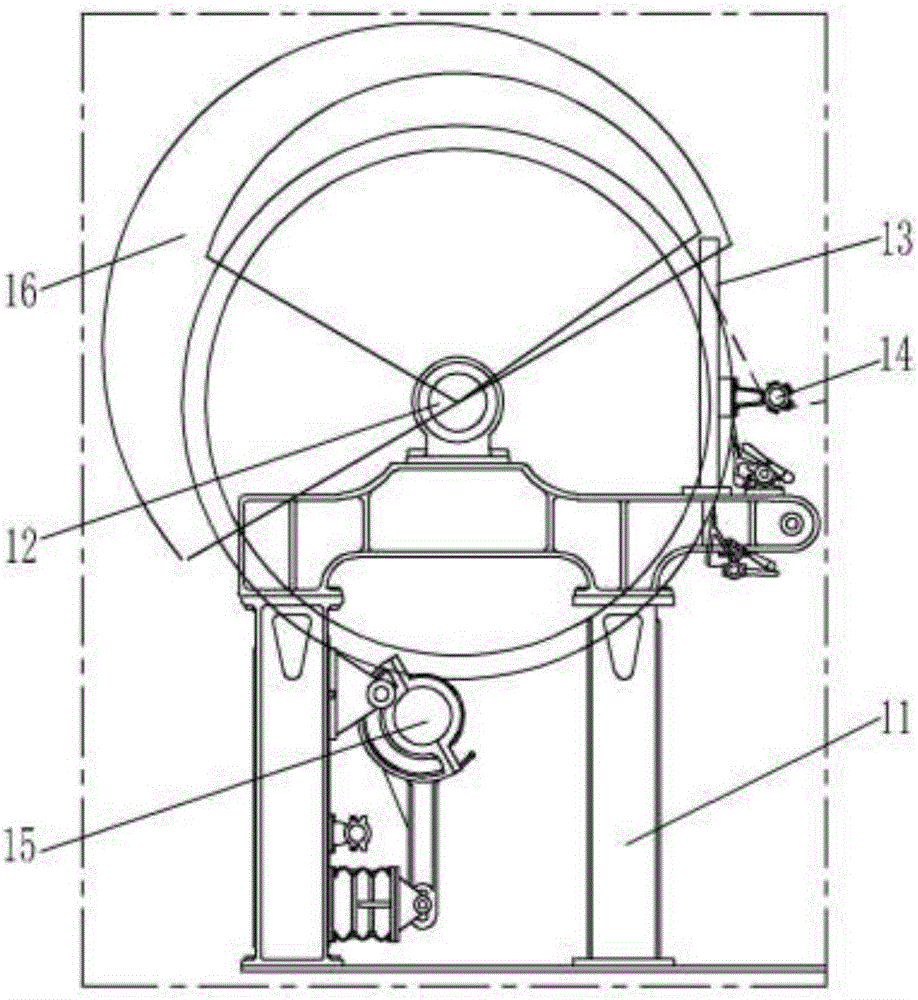 Double-sided polishing device for rolled steel plates