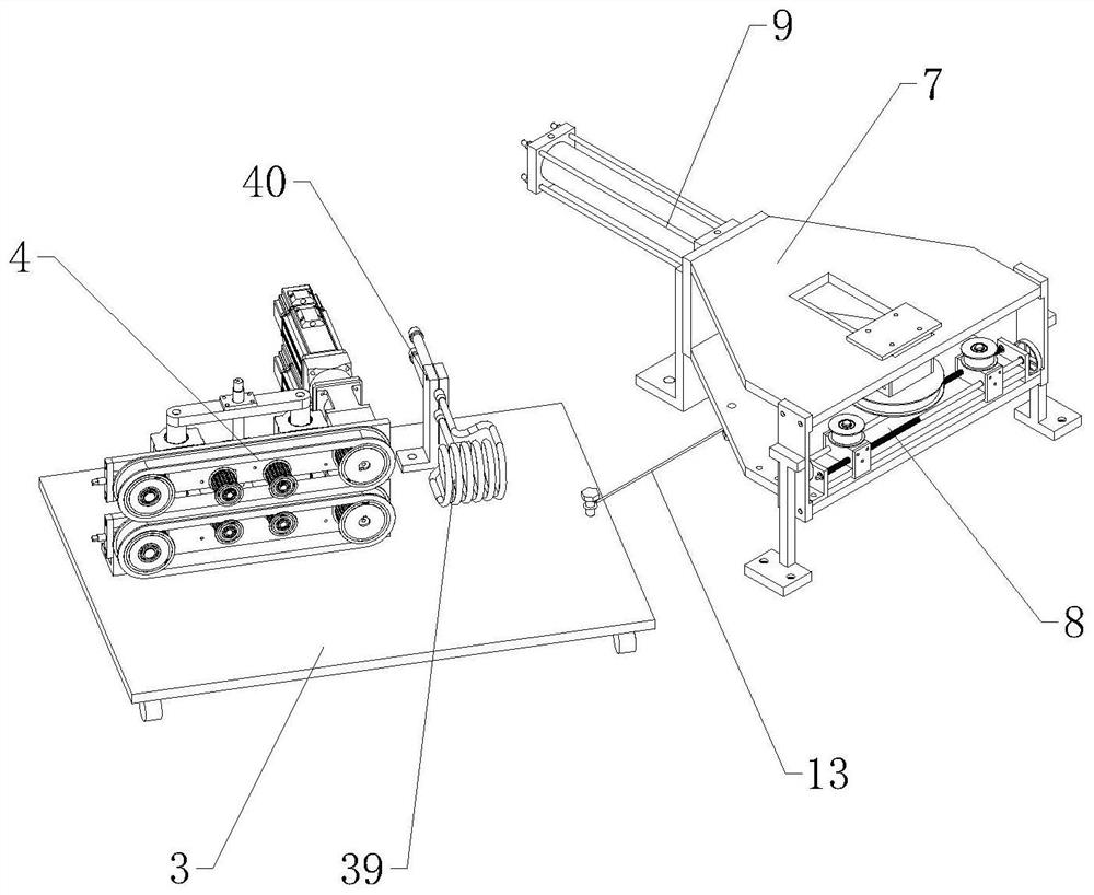 Microwave-heating anti-fatigue device for bending aluminum alloy guide rail